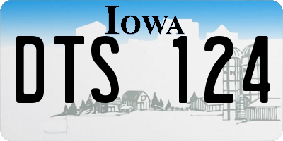 IA license plate DTS124