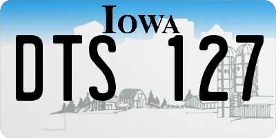 IA license plate DTS127