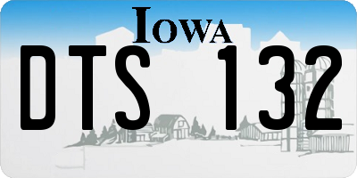 IA license plate DTS132