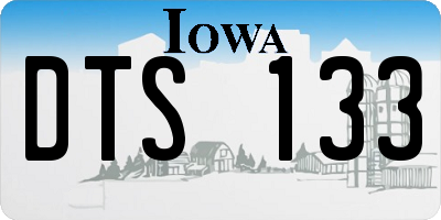 IA license plate DTS133