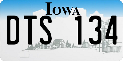 IA license plate DTS134
