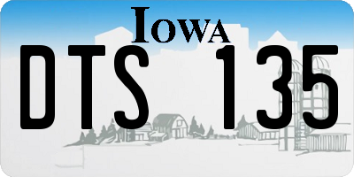IA license plate DTS135