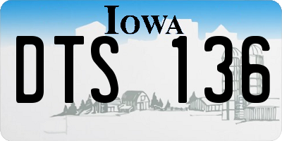 IA license plate DTS136