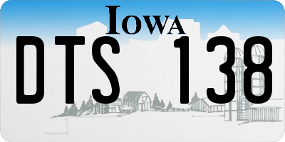 IA license plate DTS138