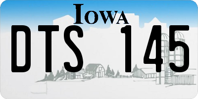 IA license plate DTS145
