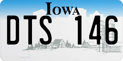 IA license plate DTS146