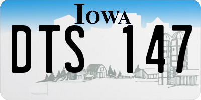 IA license plate DTS147