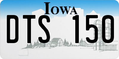 IA license plate DTS150