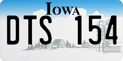 IA license plate DTS154