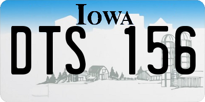 IA license plate DTS156
