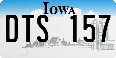 IA license plate DTS157