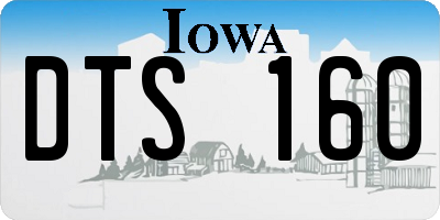 IA license plate DTS160