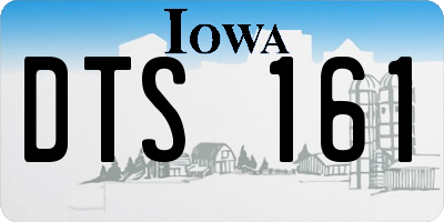 IA license plate DTS161