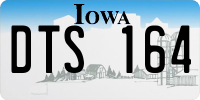 IA license plate DTS164