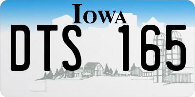 IA license plate DTS165