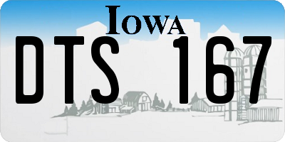 IA license plate DTS167