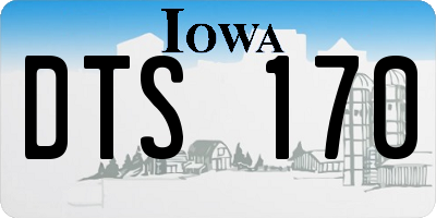 IA license plate DTS170