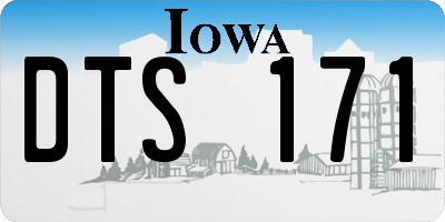 IA license plate DTS171