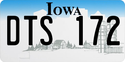 IA license plate DTS172