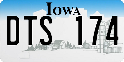 IA license plate DTS174