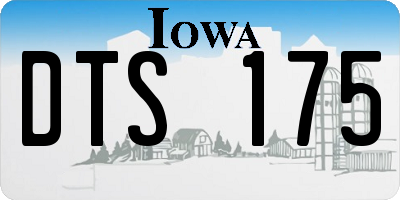 IA license plate DTS175