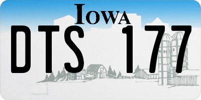 IA license plate DTS177