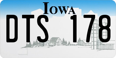 IA license plate DTS178