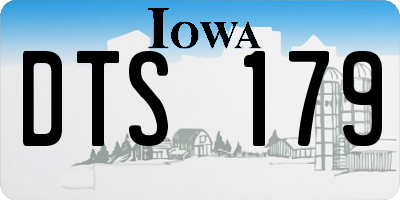 IA license plate DTS179