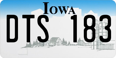 IA license plate DTS183