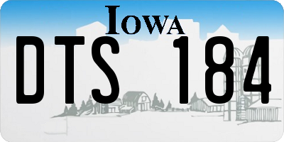 IA license plate DTS184