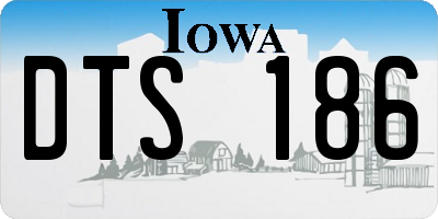 IA license plate DTS186