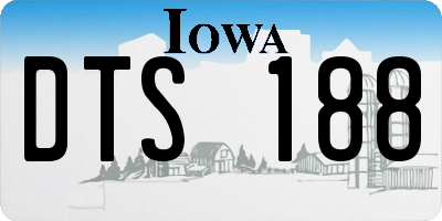 IA license plate DTS188
