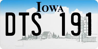 IA license plate DTS191