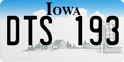 IA license plate DTS193