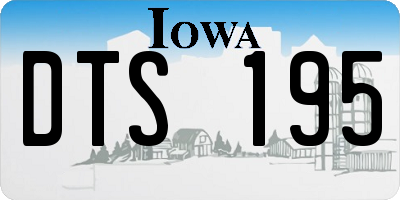 IA license plate DTS195