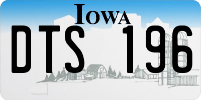 IA license plate DTS196