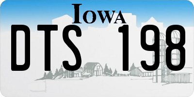 IA license plate DTS198