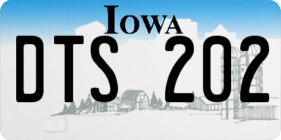 IA license plate DTS202