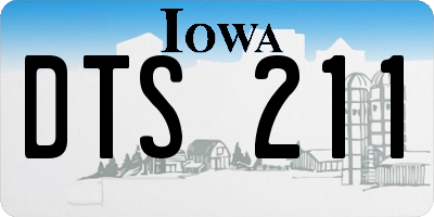 IA license plate DTS211