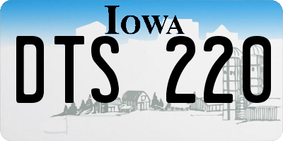 IA license plate DTS220
