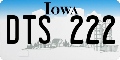 IA license plate DTS222