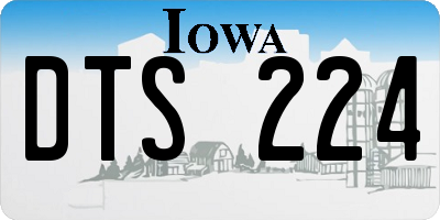 IA license plate DTS224