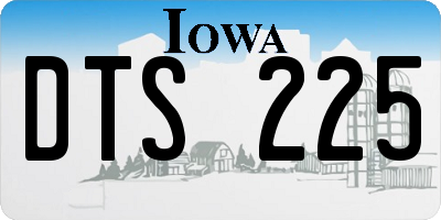 IA license plate DTS225
