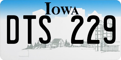 IA license plate DTS229