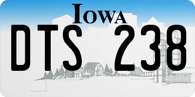 IA license plate DTS238
