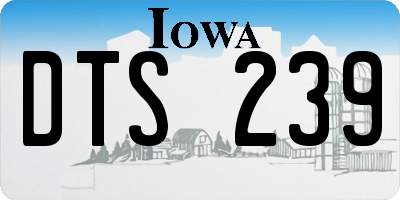 IA license plate DTS239