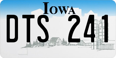 IA license plate DTS241