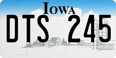 IA license plate DTS245