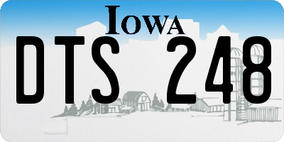 IA license plate DTS248