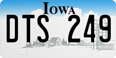 IA license plate DTS249